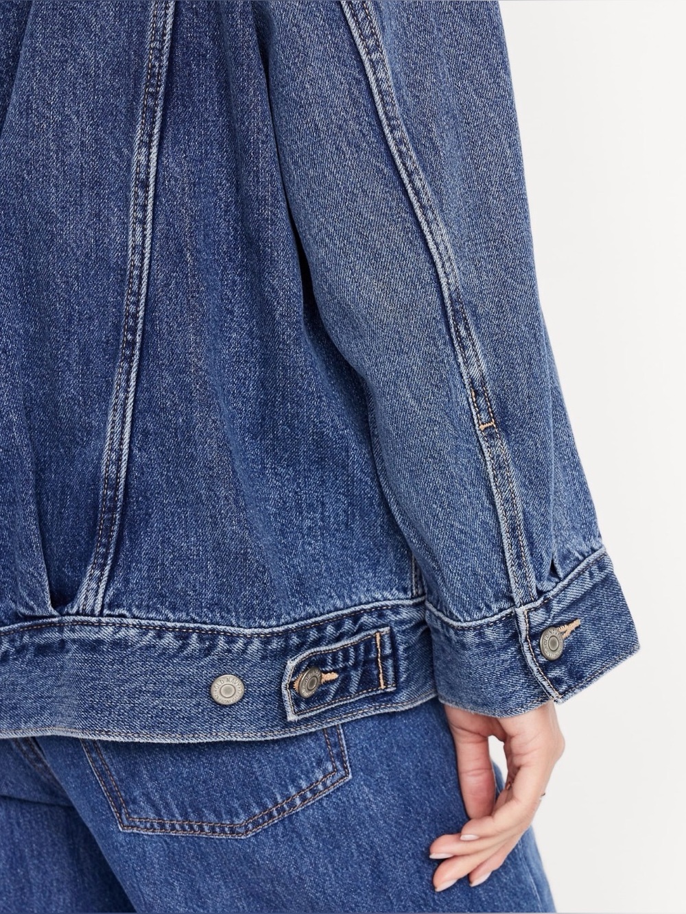 Old Navy Denim Trucker Jacket XL Blue EUC - Picture 3 of 10